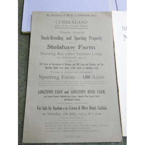 24 - <strong>Netherby Estate, Near Carlisle. </strong> Fine sale particulars incl. 45 Capital Dairy &...