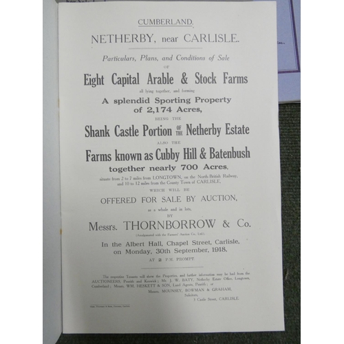 24 - <strong>Netherby Estate, Near Carlisle. </strong> Fine sale particulars incl. 45 Capital Dairy &...