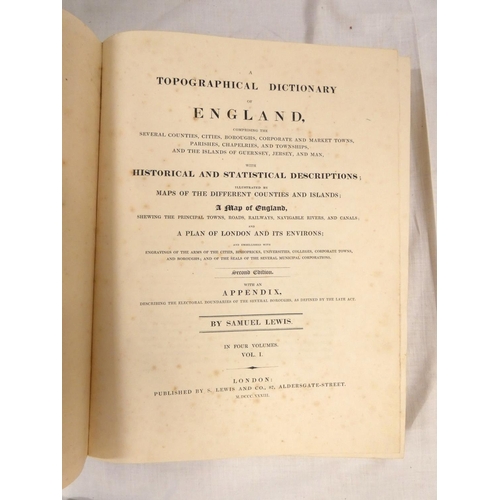 257 - LEWIS SAMUEL.  A Topographical Dictionary of England ... With Historical & Statistical Descripti... 