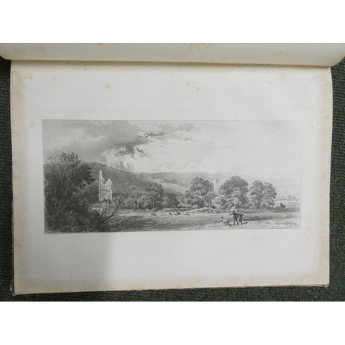 29 - LEFROY W. CHAMBERS.  The Ruined Abbeys of Yorkshire. Etched plates. Folio. Orig. cloth, so... 