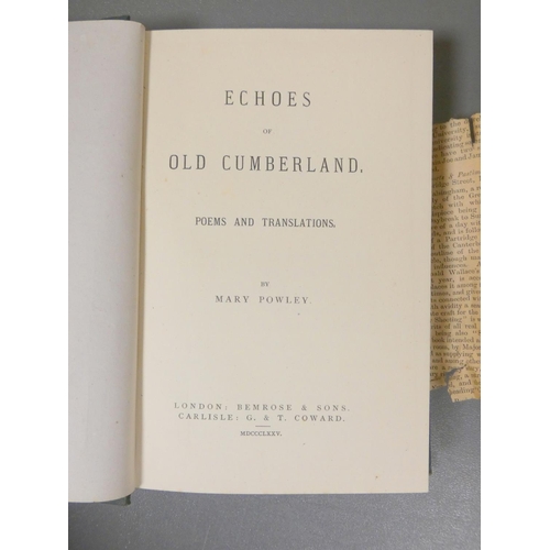 3 - POWLEY MARY.  Echoes of Old Cumberland. 12 copies of this work, as new cond. Orig. green c... 