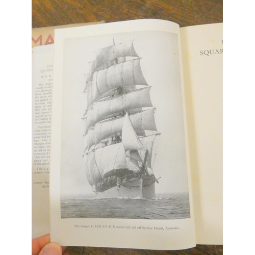 34 - DOMVILLE-FIFE C. W.  Epics of the Square-Rigged Ships. Illus. Orig. dark blue cloth in chipped ... 