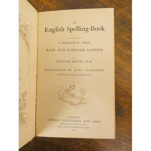 55 - MAVOR WILLIAM.  The English Spelling-Book. Illus. by Kate Greenaway. Orig. pict. brds. 188... 