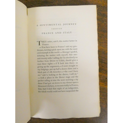 59 - (STERNE LAURENCE).  A Sentimental Journey Through France & Italy. Ltd. ed. 311/335. Three quarte... 