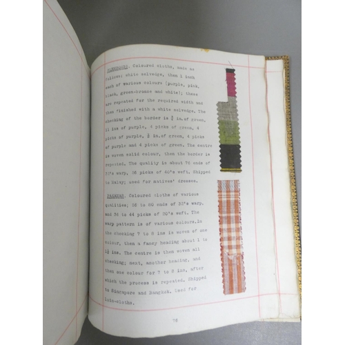 62 - HOUGH WALTER.  Cotton Fabrics, A Book of Reference for Those who are Engaged in the Cotton... 