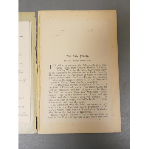 63 - SALTMARSHE ARTHUR.  Executors Accounts of the Estate of the Late Arthur Saltmarshe Esq., D... 