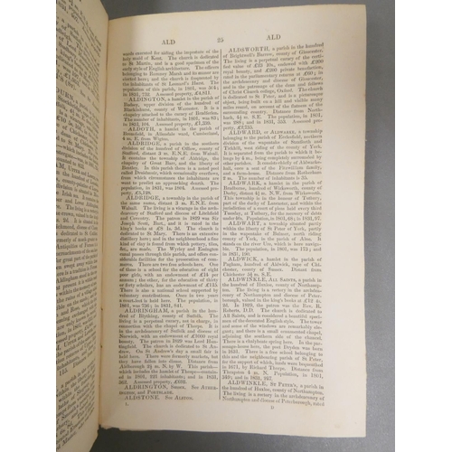 65 - BELL JAMES.  A New & Comprehensive Gazetteer of England & Wales. 4 vols. in eight ... 