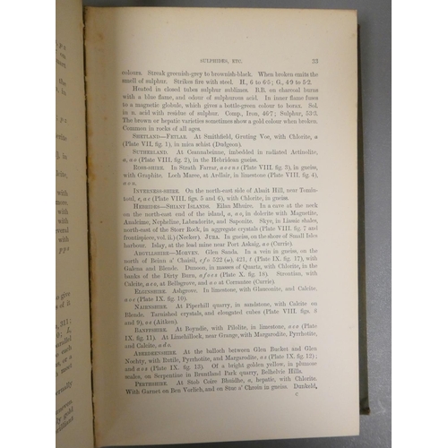 66 - HEDDLE M. FORSTER.  The Mineralogy of Scotland, ed. by J. G. Goodchild. 2 vols. Port. fron... 