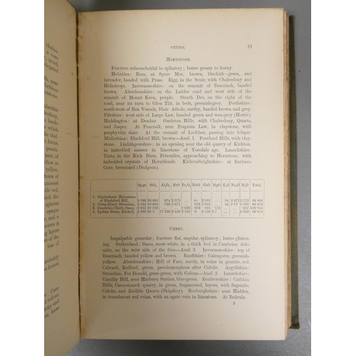 66 - HEDDLE M. FORSTER.  The Mineralogy of Scotland, ed. by J. G. Goodchild. 2 vols. Port. fron... 