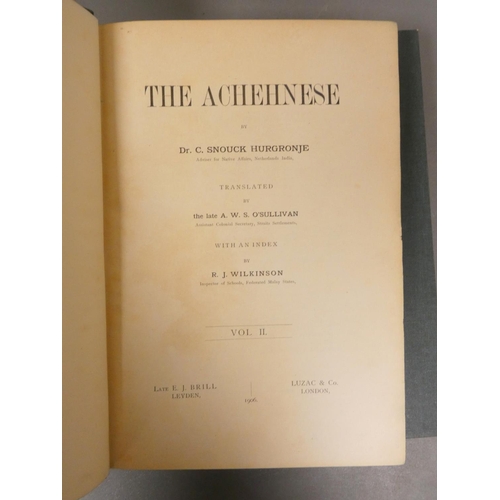 67 - HURGRONJE C. SNOUCK.  The Achehnese, trans. by A. W. S. O'Sullivan with an index by R. J. Wilkinson.... 