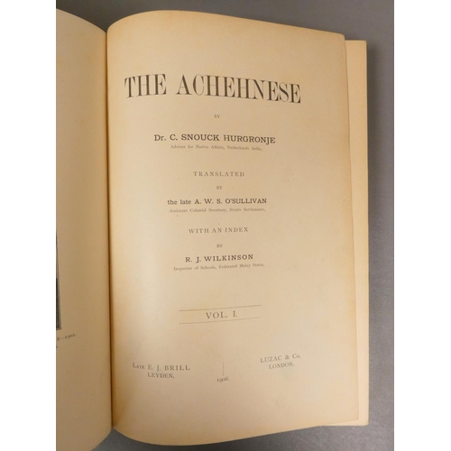 67 - HURGRONJE C. SNOUCK.  The Achehnese, trans. by A. W. S. O'Sullivan with an index by R. J. Wilkinson.... 