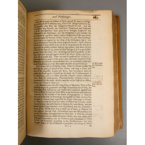 69 - GODOLPHIN JOHN.  Repertorium Canonicum or An Abridgment of the Ecclesiastical Laws of this Realm Con... 