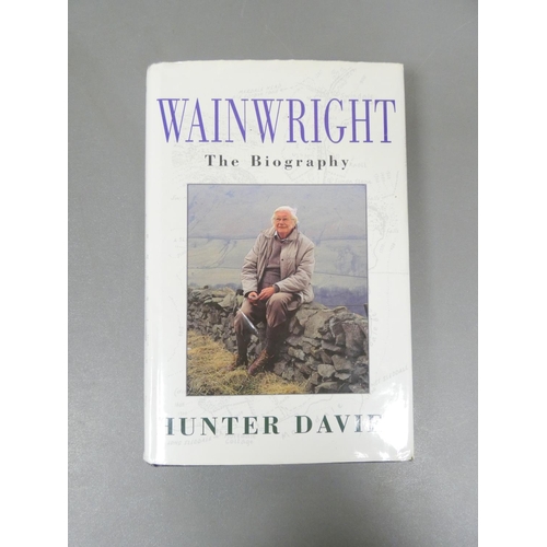 72 - DAVIES HUNTER.  Wainwright, The Biography. Illus. Orig. dark cloth in d.w. Manuscript post... 