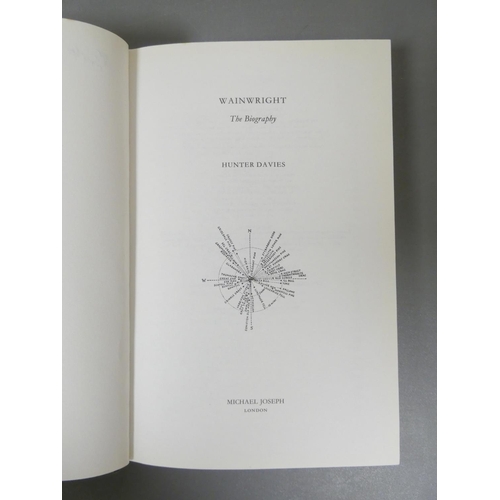 72 - DAVIES HUNTER.  Wainwright, The Biography. Illus. Orig. dark cloth in d.w. Manuscript post... 