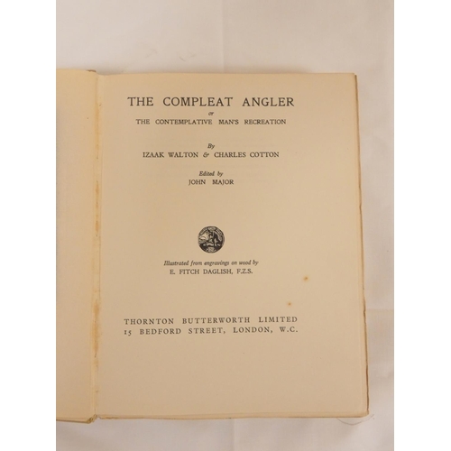 83 - WALTON I. & COTTON C.  The Compleat Angler. Mounted wood eng. frontis & illus. by ... 