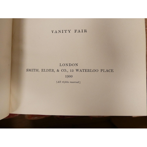 89 - THACKERAY W. M.  The Works. Biographical Edition, the set of 13 vols. Half red calf, soile... 