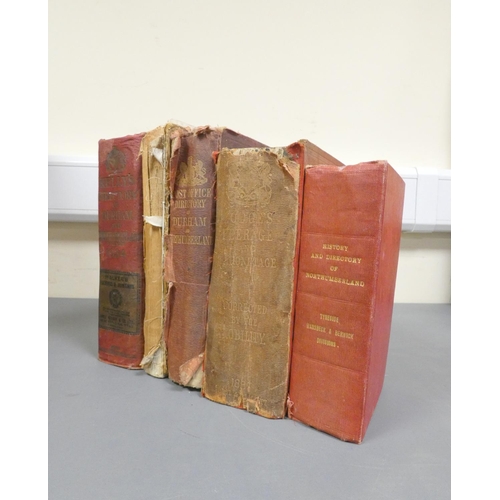 9 - North of England.  4 various directories in poor cond., & a Lodges Peerage & Baronetage, 188... 