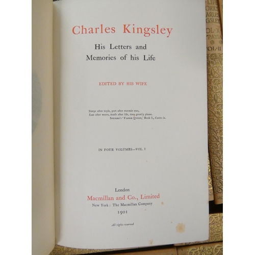 94 - KINGSLEY CHARLES.  The Life & Works. Ltd. ed. 525. The set of 19 vols. Port. frontis, half title... 