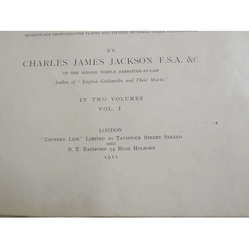 96 - JACKSON SIR CHARLES.  An Illustrated History of English Plate ... Silver and Gold Work of ... 