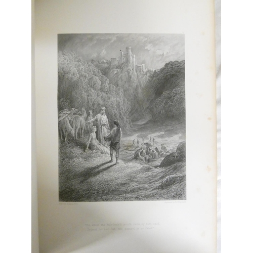 98 - DORÉ GUSTAVE (Illus).  Le Purgatoire & L'Enfer. 2 vols. Many plates. Large quarto. Red three qua... 