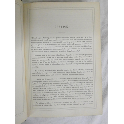 99 - BLACKIE W. G.  The Imperial Gazetteer. 4 vols. Eng. plates & text illus. Quarto. Half ... 