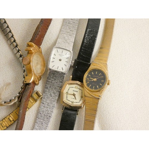 195 - Large bag of ladies watches including Rotary, Fila, Lanco, Pulsar etc.