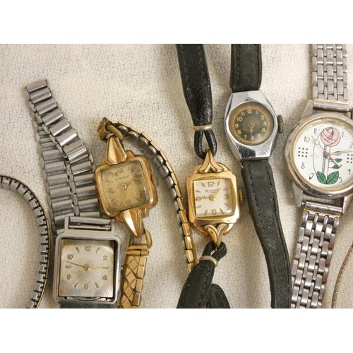 198 - Large bag of ladies watches including Eterna, Zodiac, Helvetia, etc.