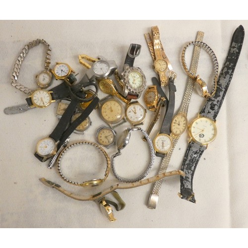 485 - Large bag of ladies watches including Montine, Oris, Levicta, etc