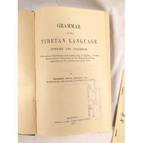 181 - Tibetan Language.  Tibetan Primer. 16pp. Annotations. Printed for Moravian Mission, Leh. Lahore, 192... 