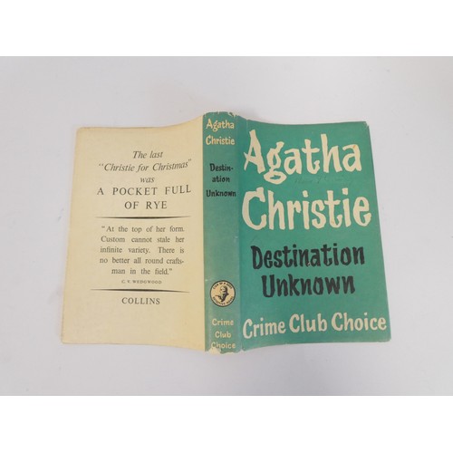 174 - CHRISTIE AGATHA.  Destination Unknown. Orig. orange cloth in d.w. (faint ownership signature to uppe... 