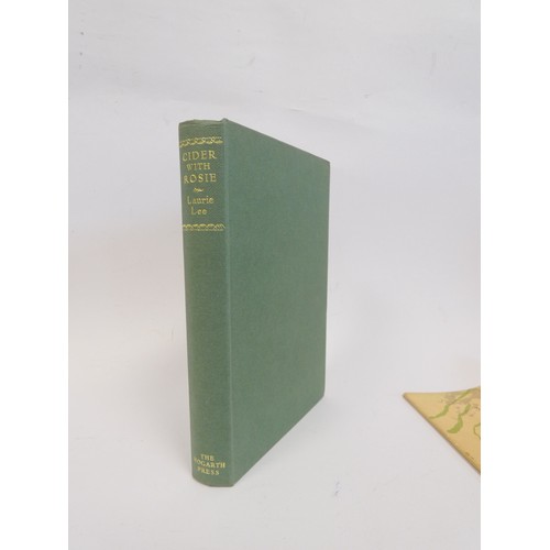 173 - LEE LAURIE.  Cider With Rosie. Frontis & illus. by John Ward. Orig. green cloth in clipped d.w. ... 