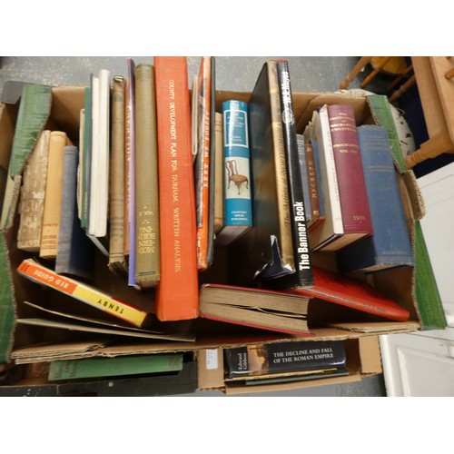 125A - Three boxes of vintage books - history related.