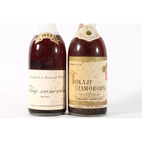 1227 - Two bottles of vintage TOKAJI SZAMORODNI Hungarian white wine, vintages 1959 and 1964, no abv. state... 