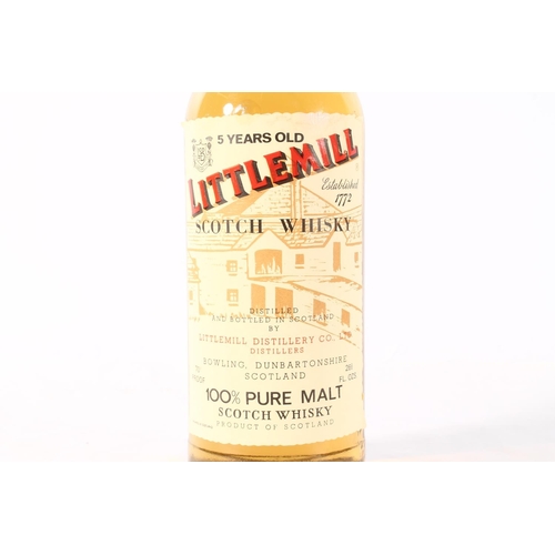 1231 - LITTLEMILL 5 year old 100% pure malt Scotch whisky, 70° proof, 26 2/3 fluid ounces.