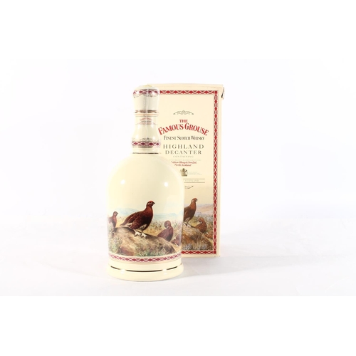 1241 - THE FAMOUS GROUSE The Highland Decanter blended Scotch whisky 40% abv. 70cl, in a Wade decanter with... 