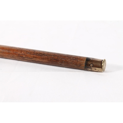 1261 - Golfing interest, an antique Scottish Sunday stick walking cane golf club, 92cm long.