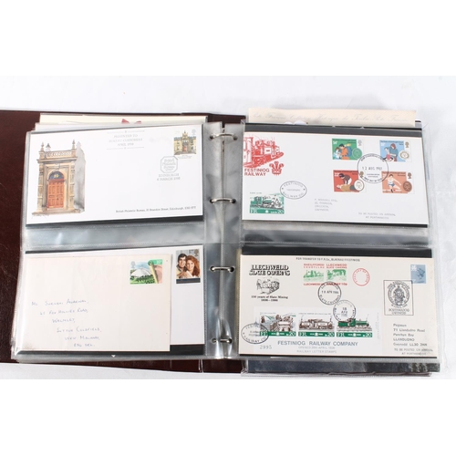 1275 - Royal Mail brown leatherette album containing mint stamps to include 14 booklets and presentation pa... 