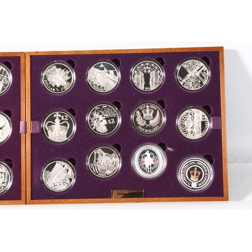 1306 - The Royal Mint The Queen's Golden Jubilee Silver Proof Collection 2002, twenty-four coins including ... 