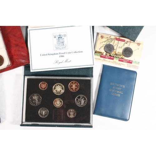 1335 - UNITED KINGDOM coin collection to include Royal Mint proof sets 1983, 1984, 1985 and 1986, BU coin s... 