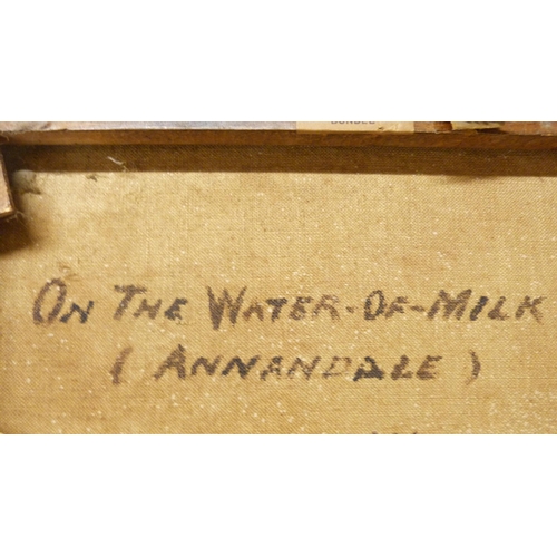 435 - George Wright of Annan (Scottish, 1852 - 1916)On the Water of Milk, AnnandaleSigned and dated 1885, ... 