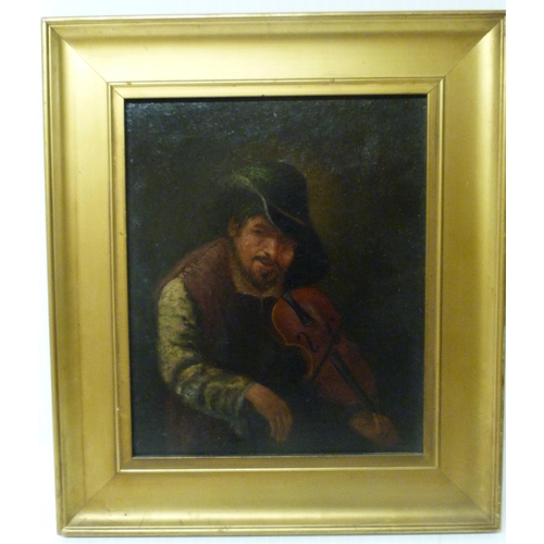 439 - After Adriaen van Ostade (Dutch, 1610 - 1685)Musician playing a violinBears signature A van Ostade, ... 