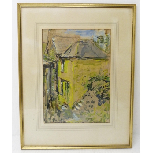 440 - Joseph Oppenheimer (German, 1876 - 1966)The Yellow House, Port Isaac, CornwallSigned, titled and dat... 