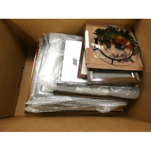 102A - Box of pictures, tapestry etc.