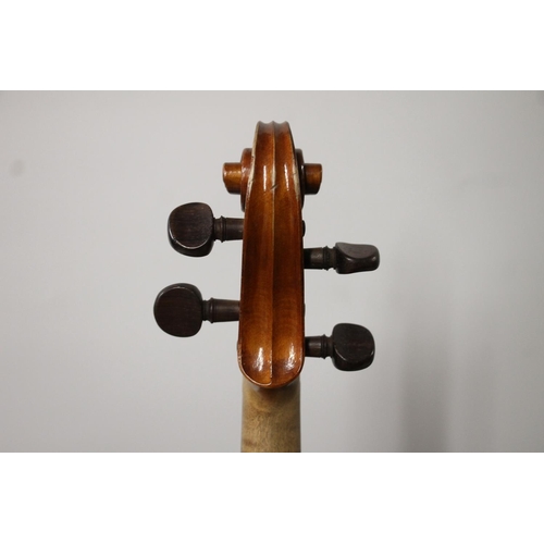 302 - French violin, c1910, with two piece back, interior label Lutherie Artistique Jean Baptiste Colin an... 