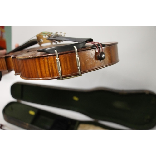 302 - French violin, c1910, with two piece back, interior label Lutherie Artistique Jean Baptiste Colin an... 