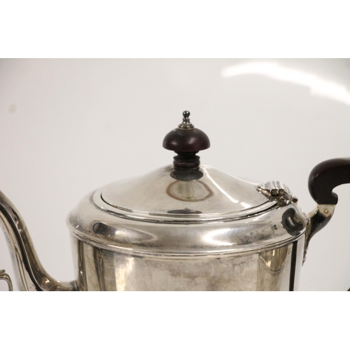 79 - George V silver bachelors three piece tea set, by Brook and Son of Edinburgh, hallmark for Sheffield... 