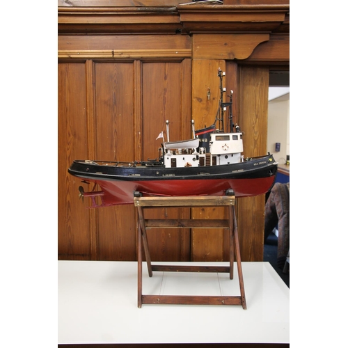 365 - Hand built detailed scale model of the 1962 tug boat 'Sea Trojan' IMO5316466, built for remote contr... 