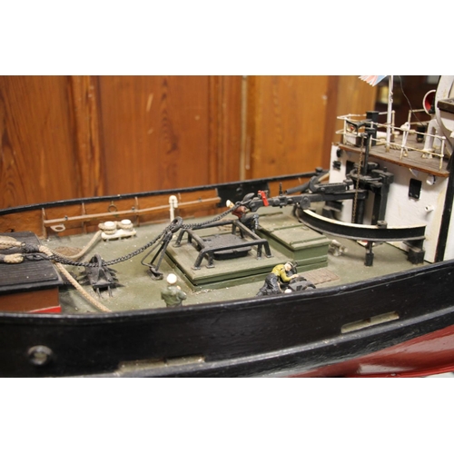 365 - Hand built detailed scale model of the 1962 tug boat 'Sea Trojan' IMO5316466, built for remote contr... 