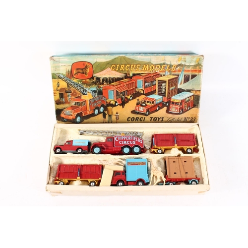 1159 - Corgi Toys diecast gift set 23 Chipperfileds circus Models including International 6x6 truck, Land R... 