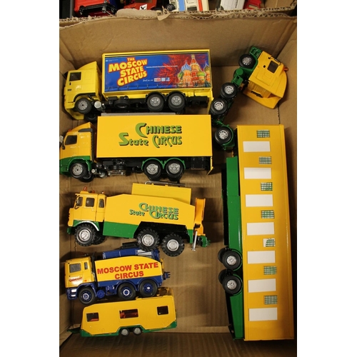 1180 - Over 50 unboxed diecast and other vehicles models to include Chinese State Circus, Pat Collins Fair,... 